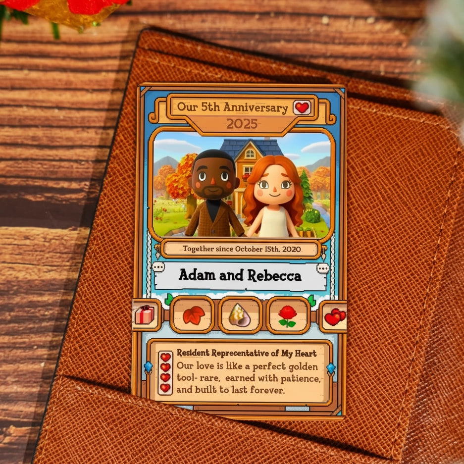 Personalized Couple Metal Card