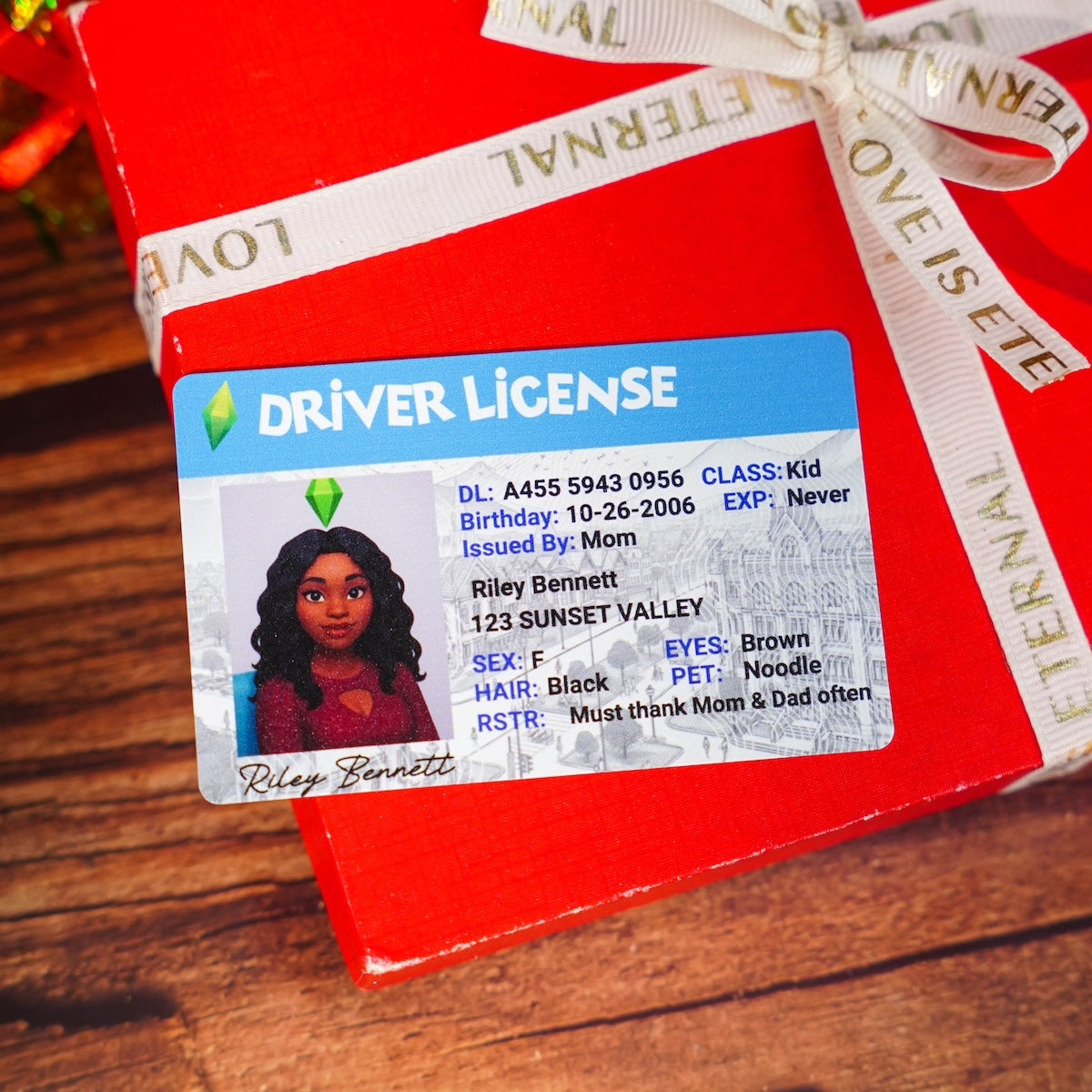 Custom The Sims-Inspired Driver License - Metal Card