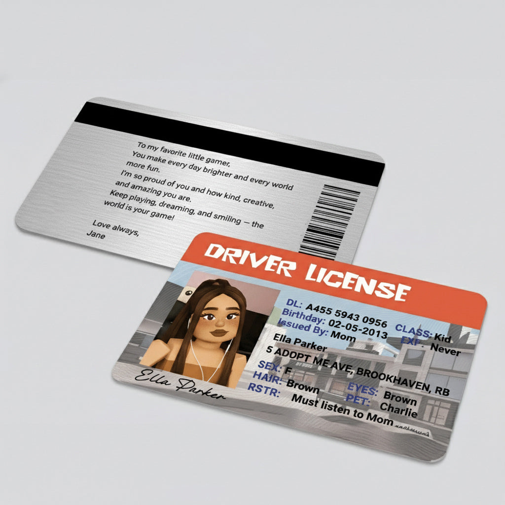 Custom Roblox-Inspired Driver License - Metal Card